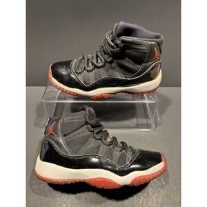 Size 5.5 Y / 7 W - Air‎ Jordan 11 Retro GS 'Bred' Black Red Shoes Sneakers